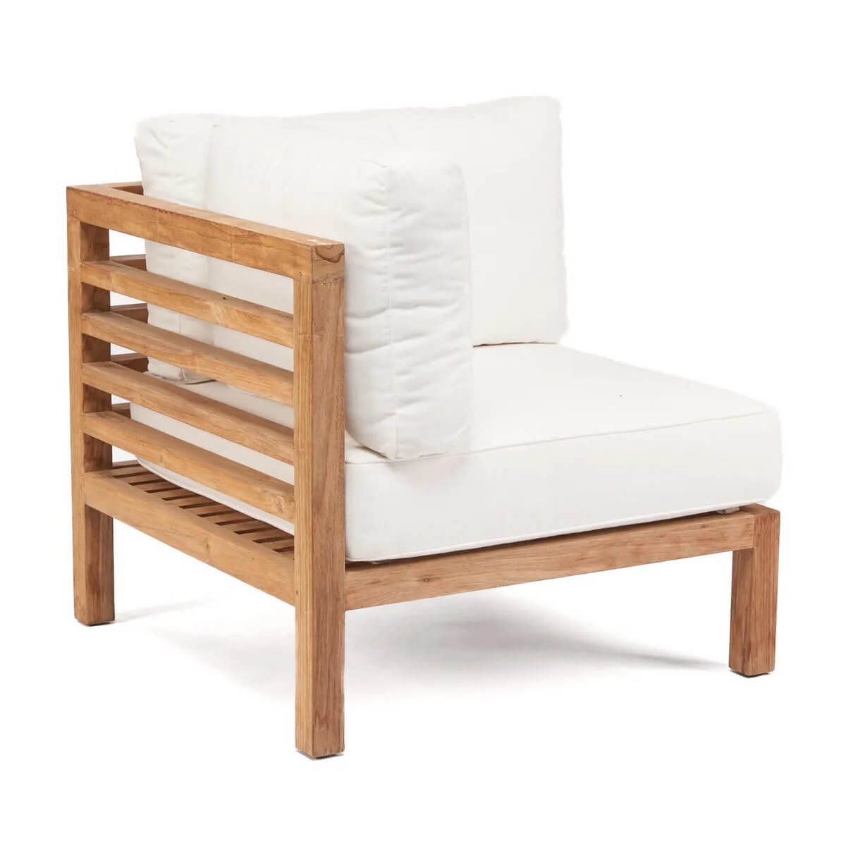 Bohemian-style De Moyo Modular Corner Seat - Left, eco-friendly and luxurious design for outdoor comfort, adaptable to any space.