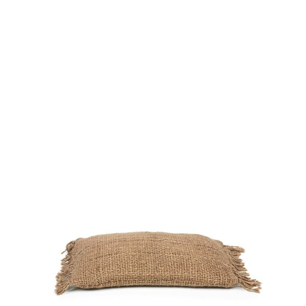 Bruine kussenhoes De Oh My Gee van 30x50 cm, zacht katoen met een boho-look, perfect voor interieur en tuin. Geen binnenkussen inbegrepen.
