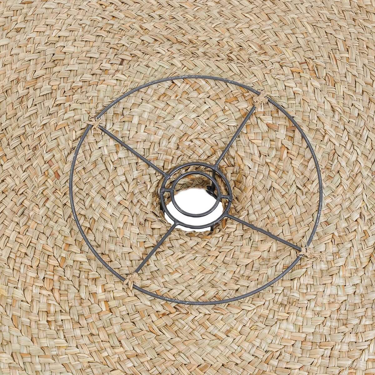 De Qubba Hanger XL in naturel, woven from water hyacinth. Bohemian style lamp shade with organic design for a coastal paradise feel.