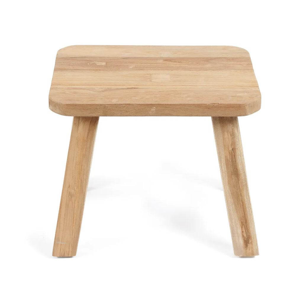 De Quincy Kruk - natuur eikenhout, veelzijdige bijzettafel of kruk, ecologisch verantwoord en stijlvol voor elke kamer.