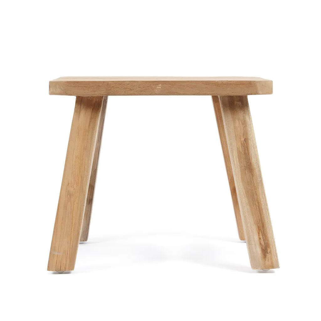 Elegant en veelzijdige De Quincy Kruk - Naturel, rechthoekig blad, eco-vriendelijk, ideaal als bijzettafel of nachtkastje.