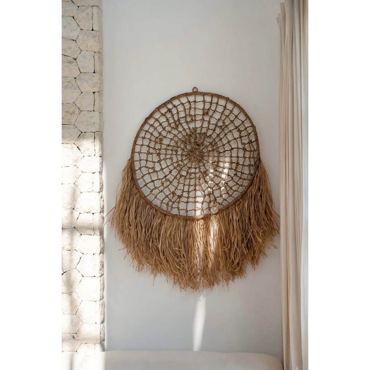 De Raffia Dreamcatcher - natuurlijk-Bazar Bizar Living-Ik Hout ervan.