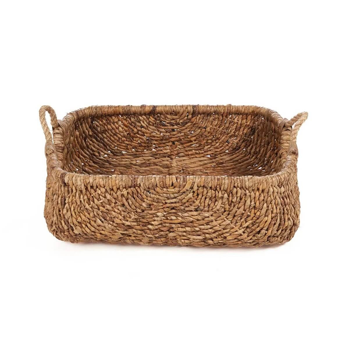 Bohemian De Rayah Basket made from sustainable banana leaf, showcasing natural elegance and versatile storage options.