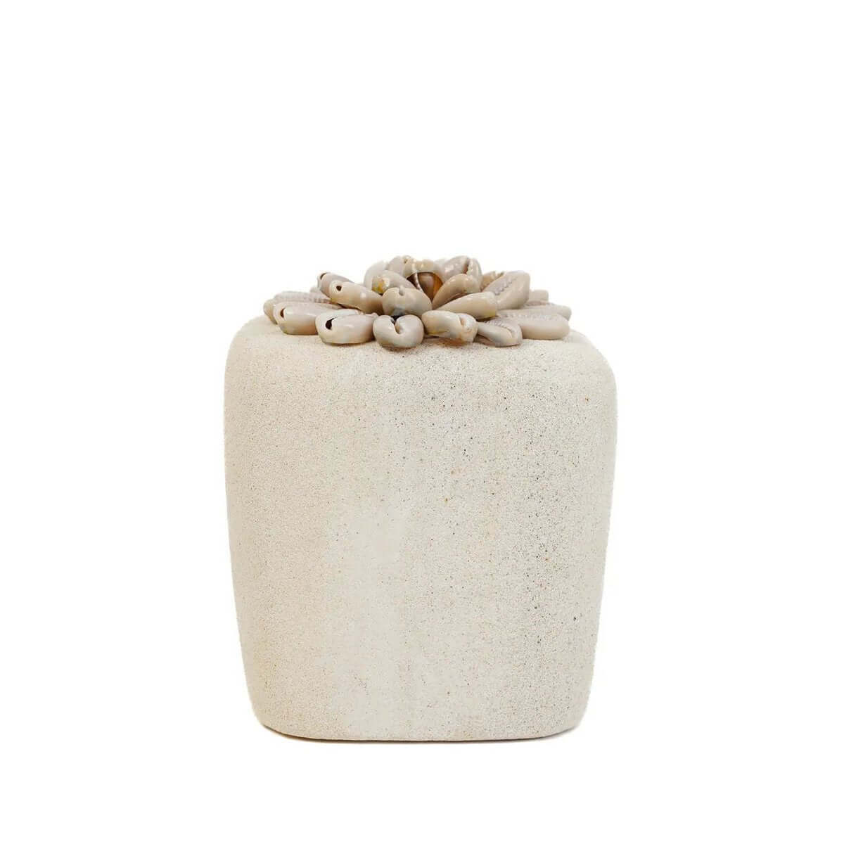 Bohemian Sumba-stone sculpture #37, hand-carved from sandstone by Indonesian artisans, offering a perfect blend of art and tradition.