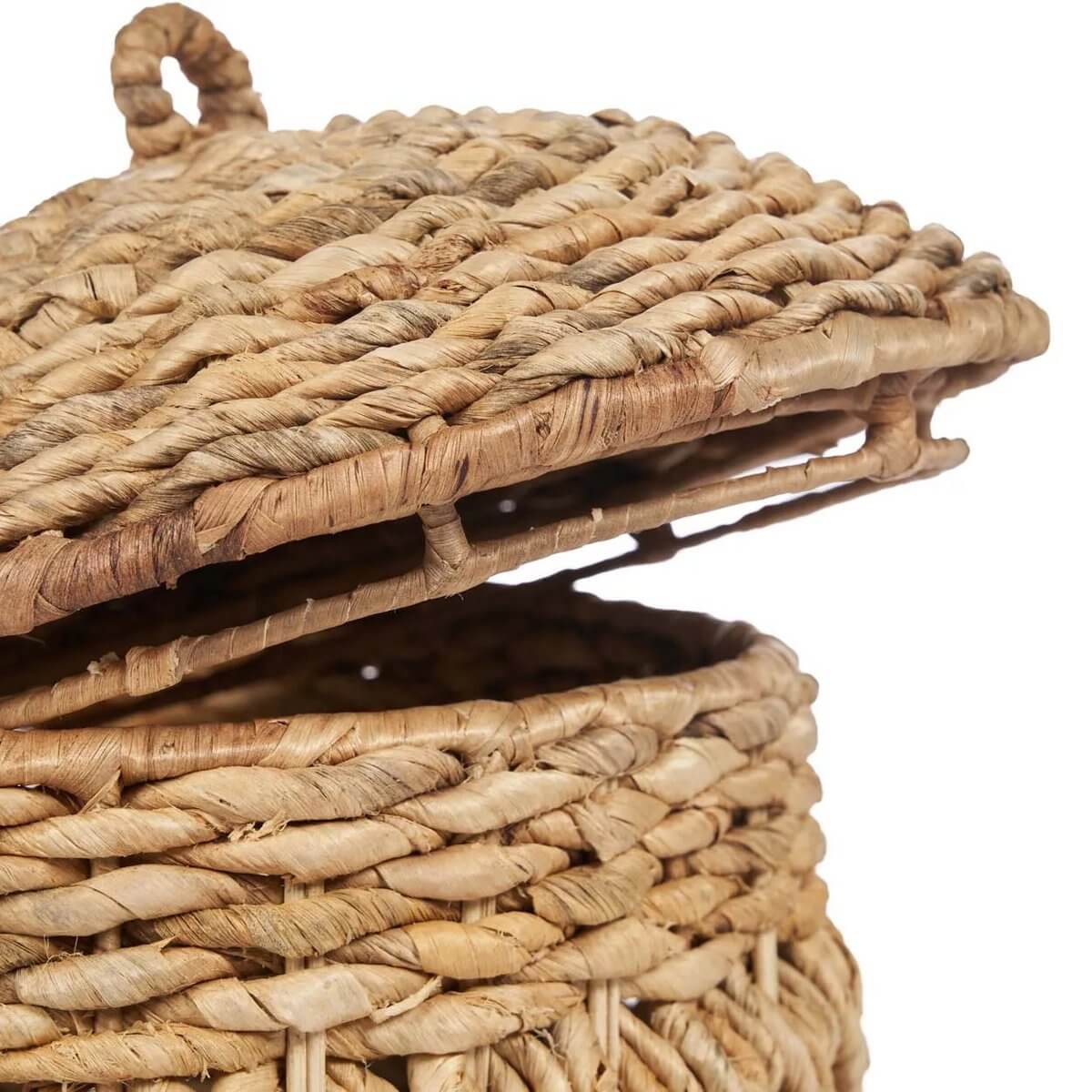 Bohemian Tarajih Basket handcrafted from banana leaf, ideal for storage and decor with natural texture and warm tones.