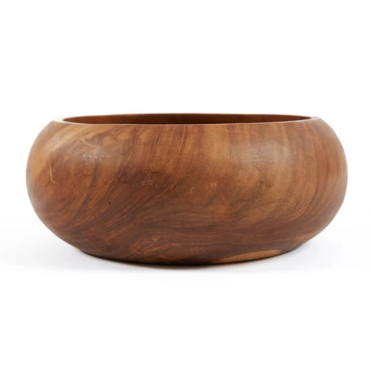 De Teakwortel Fruitschaal-Bazar Bizar Living-Ik Hout ervan.