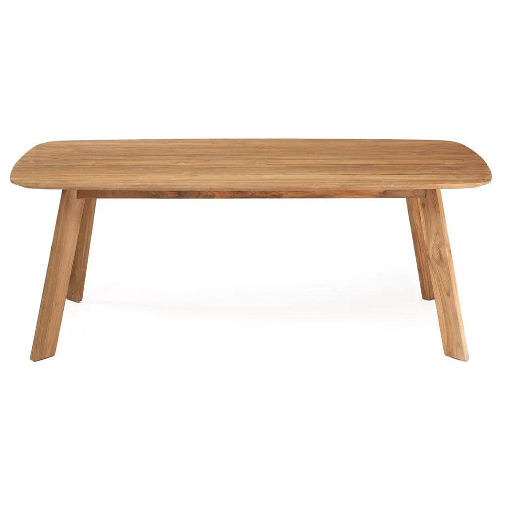 De Tutuala houten eettafel voor buitengebruik, stijlvol en duurzaam design voor elke tuinomgeving, perfect voor een gezellige maaltijd.