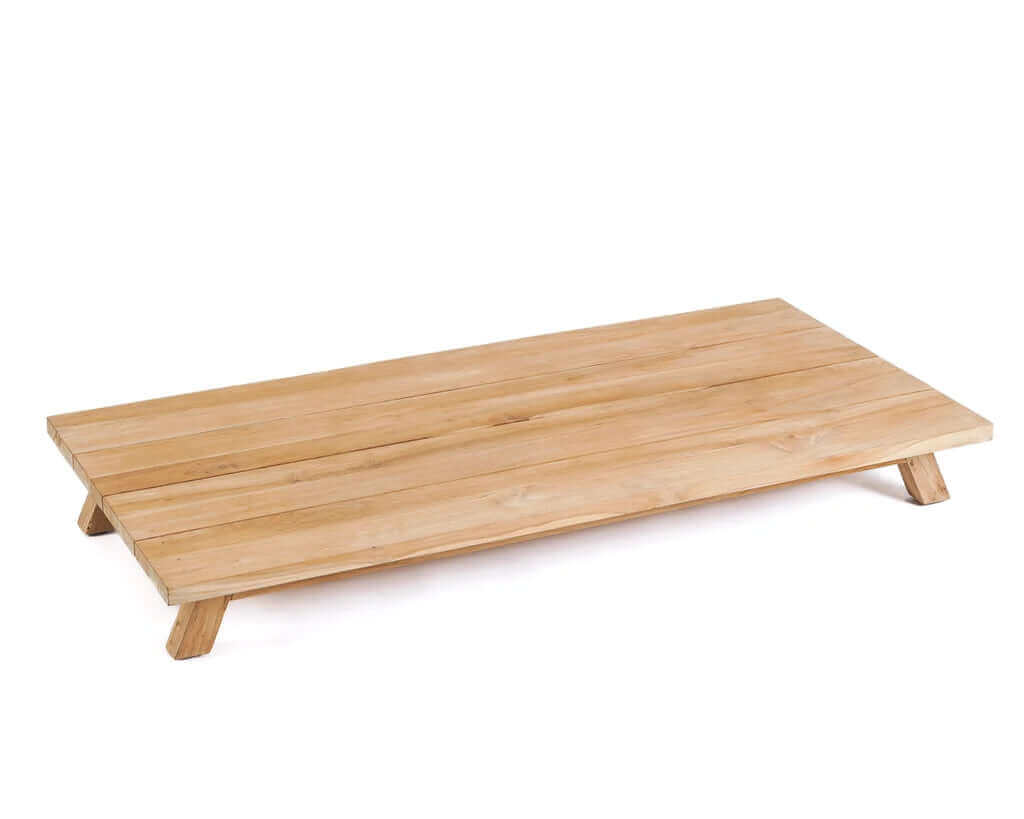 Umalas salontafel van gerecycled teakhout, perfect voor binnen en buiten.