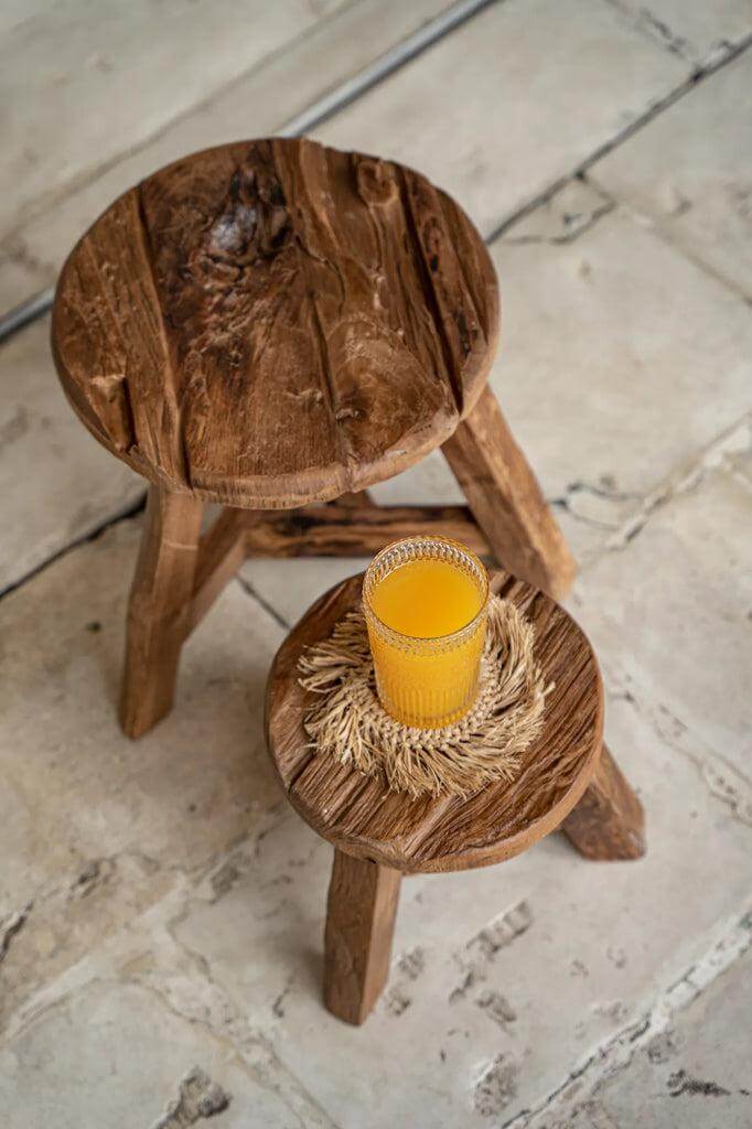 De Yatai Kruk in twee maten, gemaakt van geüpcycled teakhout, prachtig afgewerkt. Perfect als zitplaats of decoratief element.