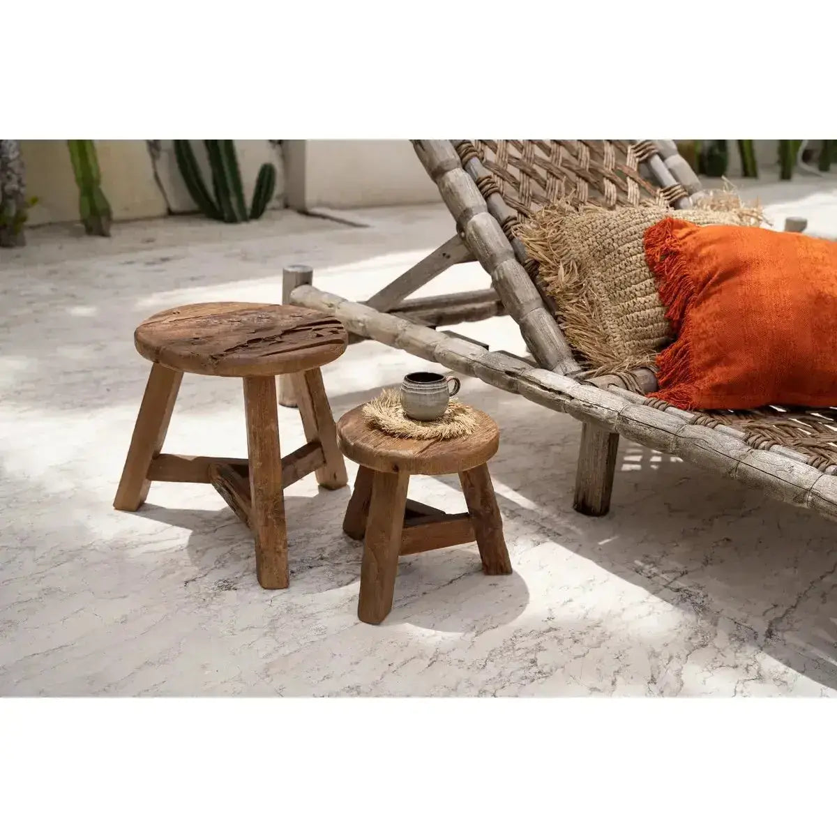 De Yatai Kruk - Naturel - L-kruk-Bazar Bizar Living-Ik Hout ervan.