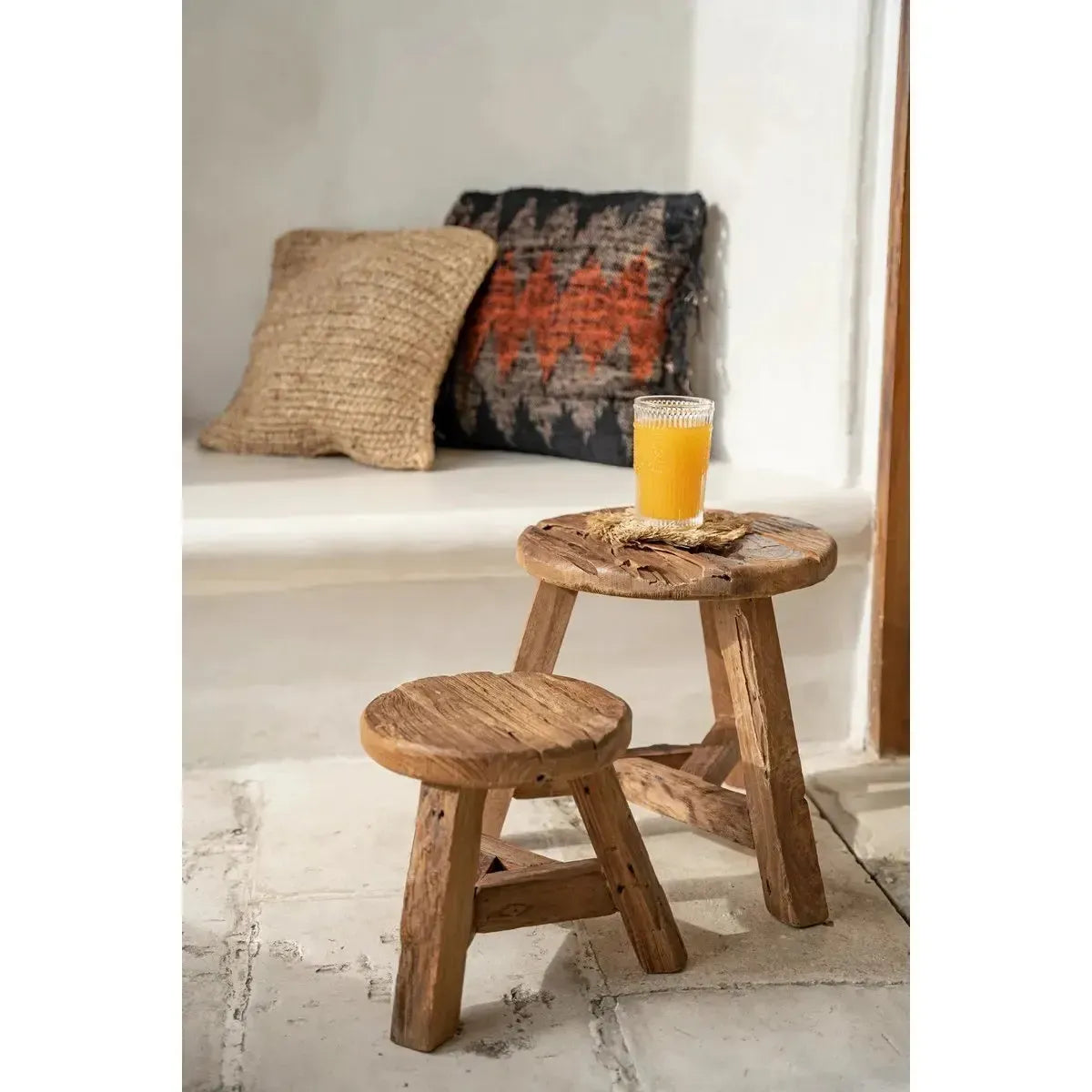 De Yatai Kruk - Naturel - L-kruk-Bazar Bizar Living-Ik Hout ervan.