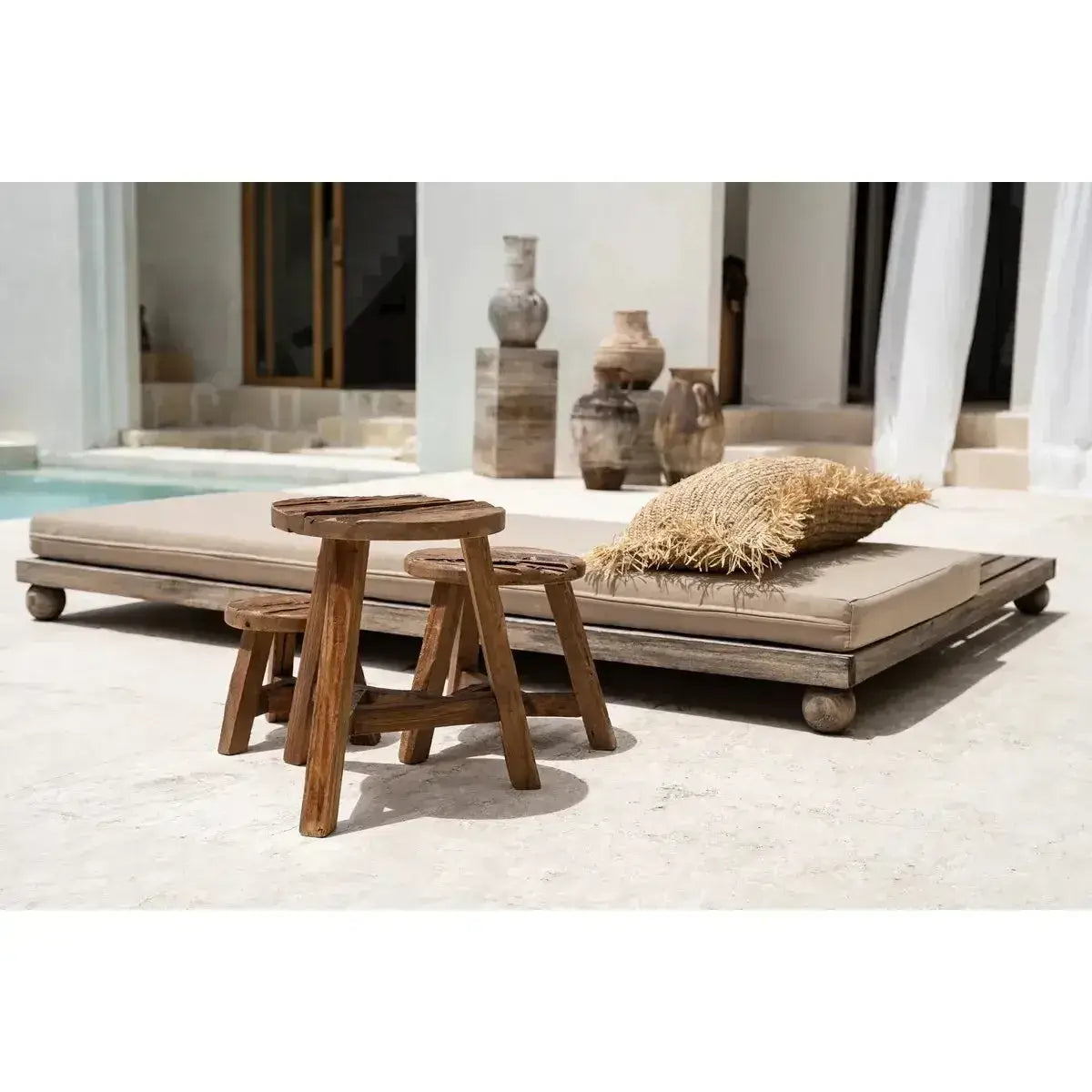 De Yatai Kruk - Naturel - L-kruk-Bazar Bizar Living-Ik Hout ervan.