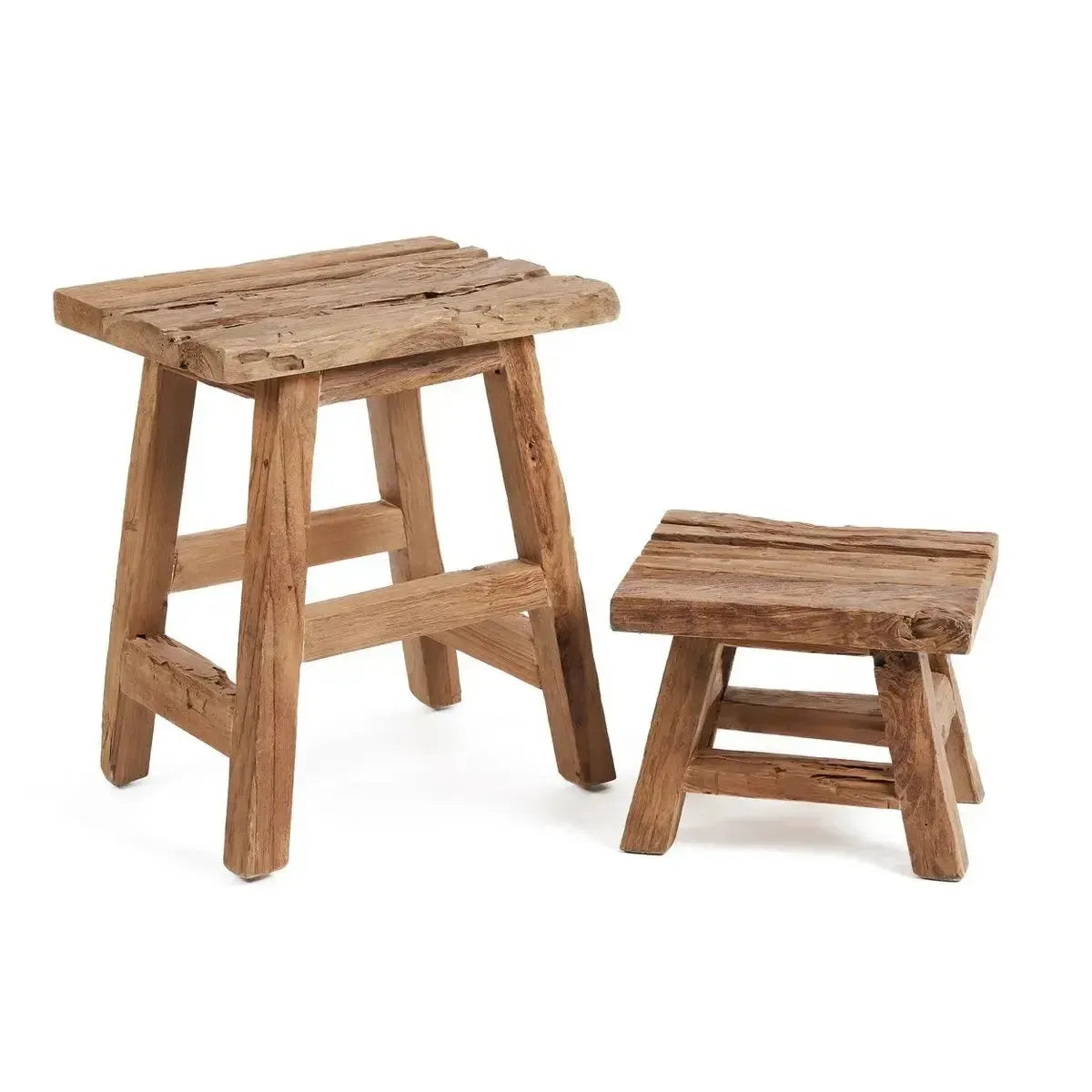 De Yoke Kruk - Naturel - L-kruk-Bazar Bizar Living-Ik Hout ervan.