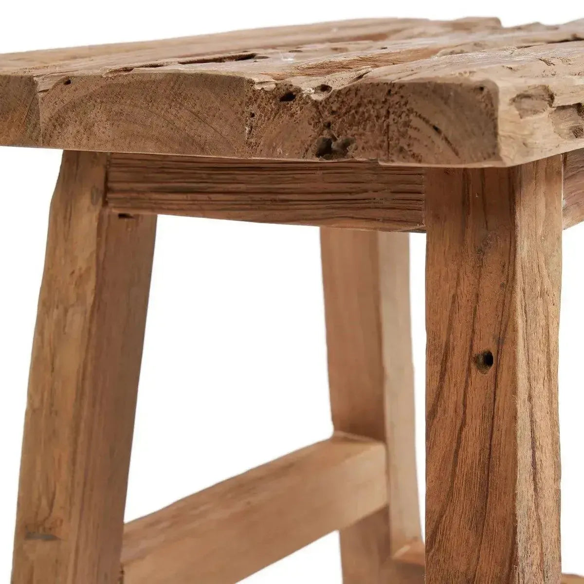 De Yoke Kruk - Naturel - L-kruk-Bazar Bizar Living-Ik Hout ervan.