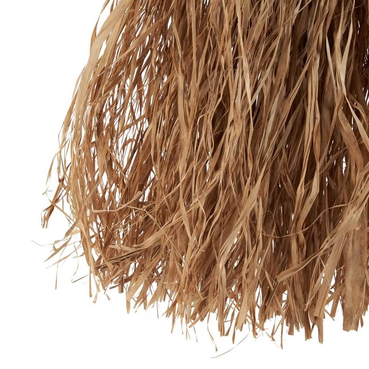 Close-up of The Grumpy Broom showing natural fibers, perfect for bohemian wall decor.