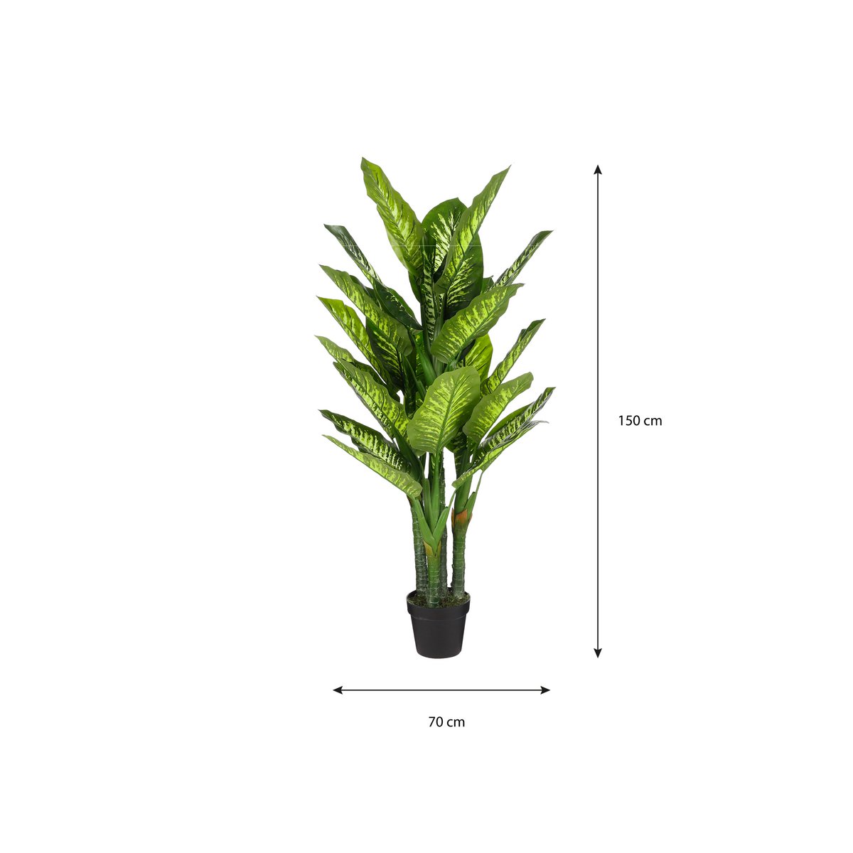 Dieffenbachia Kunstplant - H150 x Ø70 cm-Mica Decorations-Ik Hout ervan.