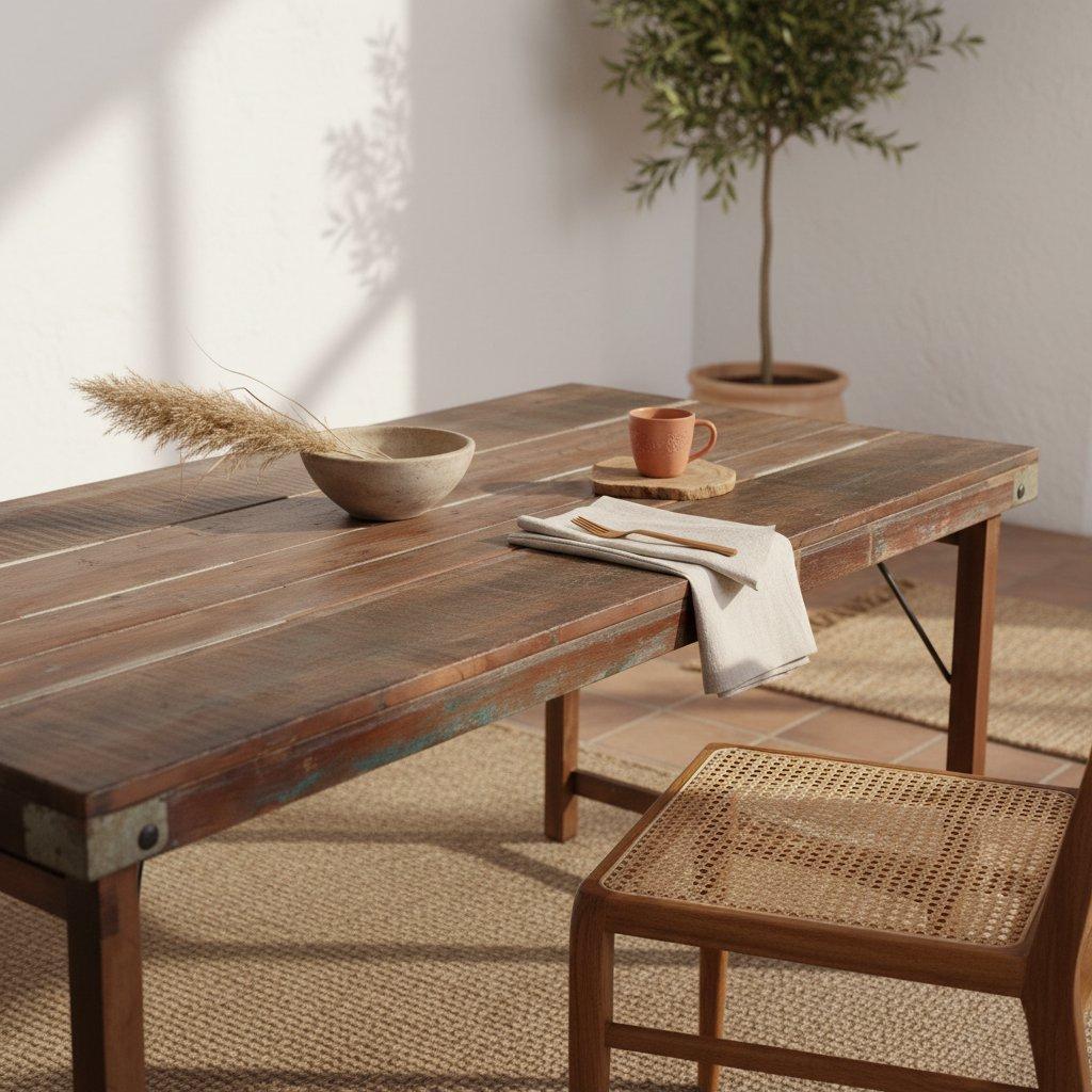 Eettafel bruin opklapbaar XL-tafel-Raw Materials-Ik Hout ervan.