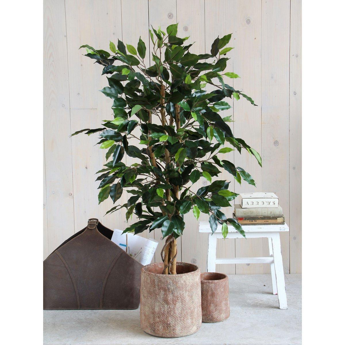 Ficus Kunstplant - H110 x Ø65 cm - Groen-Mica Decorations-Ik Hout ervan.