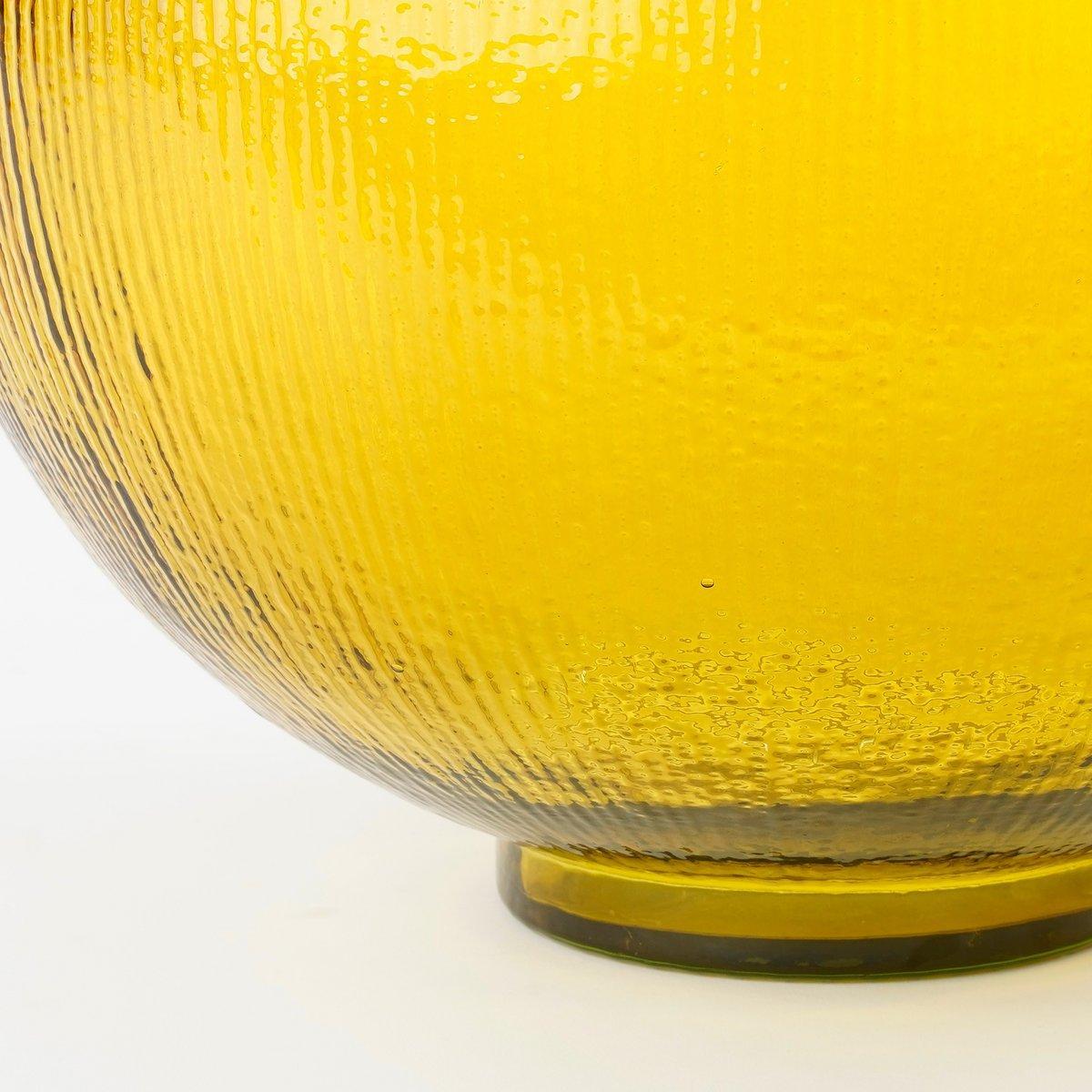 Firenza Fles Vaas - H42 x Ø34 cm - Gerecycled Glas - Oker-vazen-Mica Decorations-Ik Hout ervan.