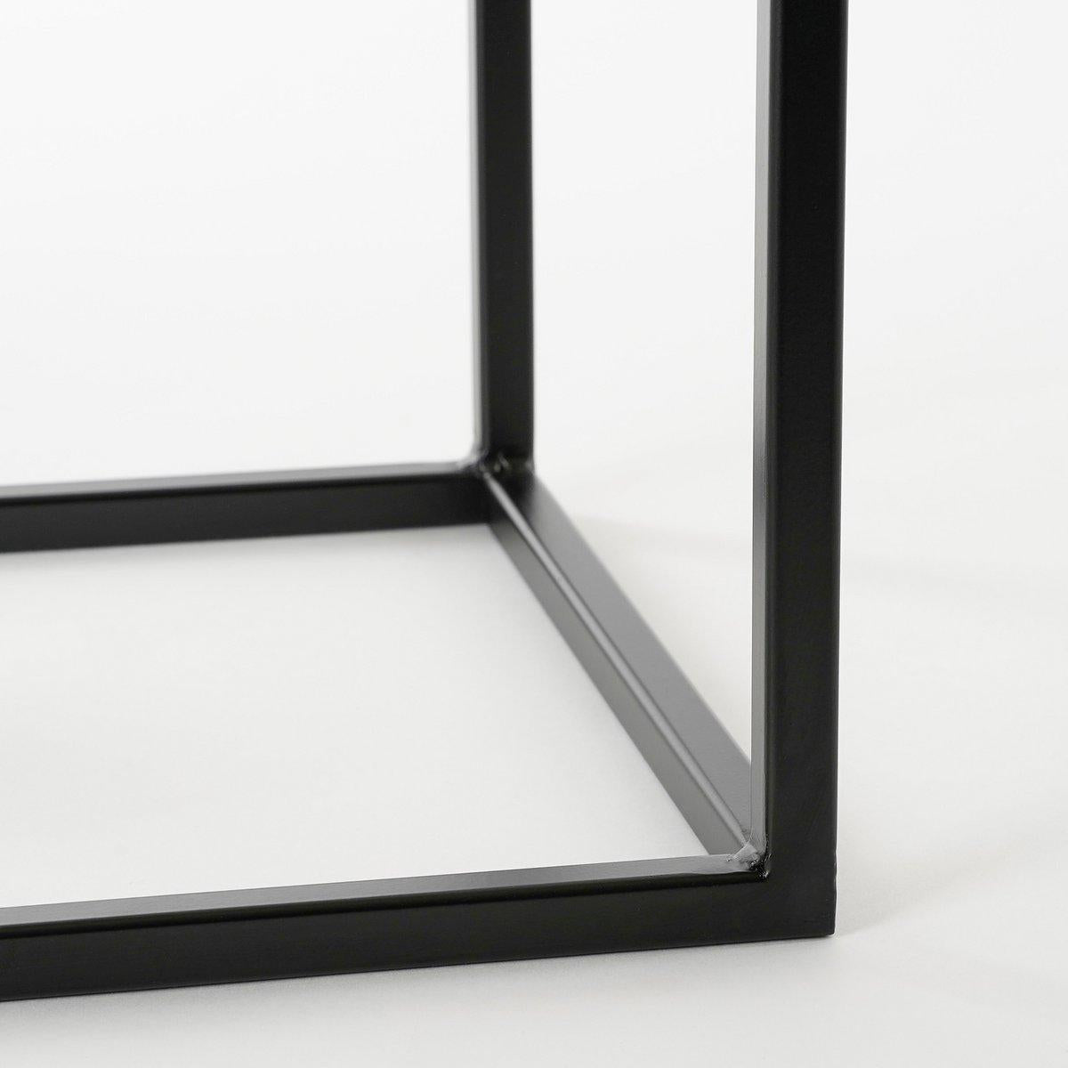 Goa Bijzettafel - Set van 2 - L35 x B35 x H55 cm - Metaal - Zwart-Mica Decorations-Ik Hout ervan.