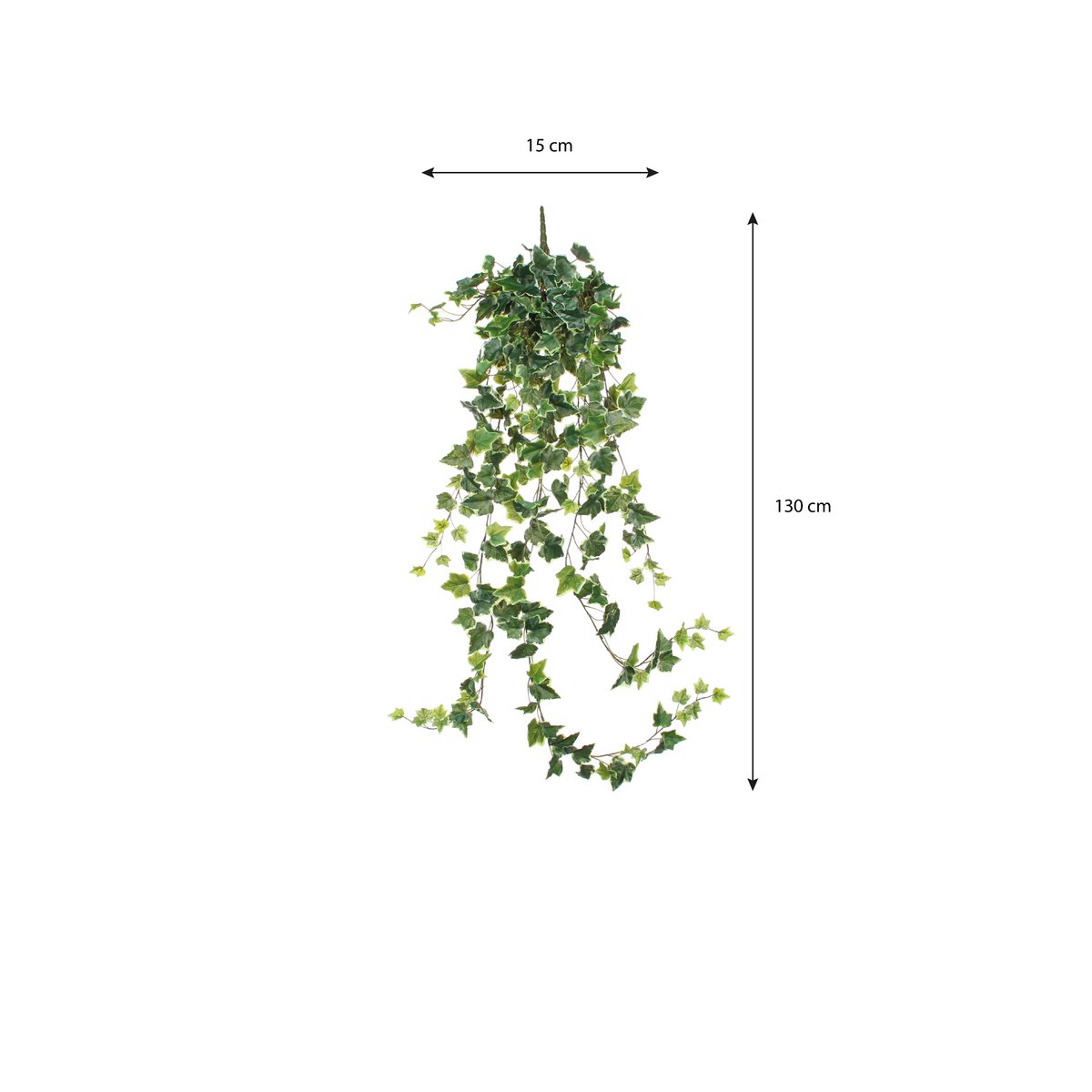 Hedera Kunst Hangplant - H129 cm - Groen Bont-Mica Decorations-Ik Hout ervan.