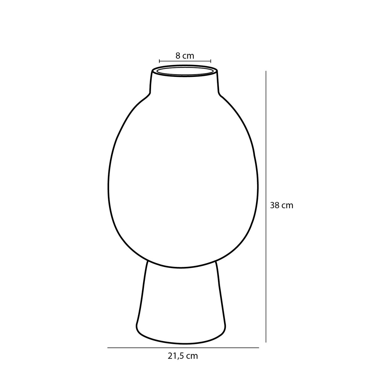 Helma Vaas - H38 x Ø22 cm - Blauw-vazen-Mica Decorations-Ik Hout ervan.