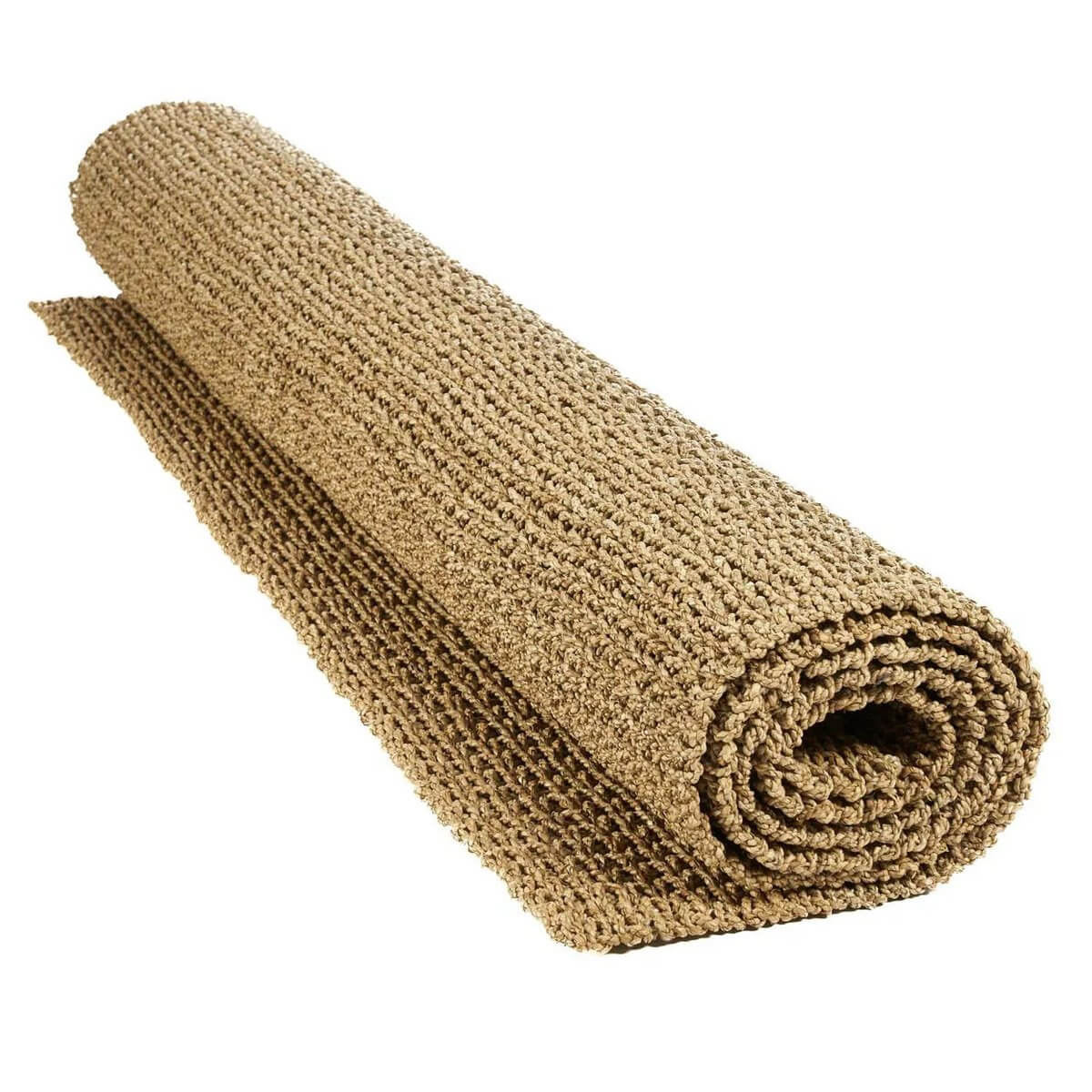 Rolled Het Sizali Tapijt carpet in natural sisal, 300x200cm, perfect for adding bohemian charm to any room.