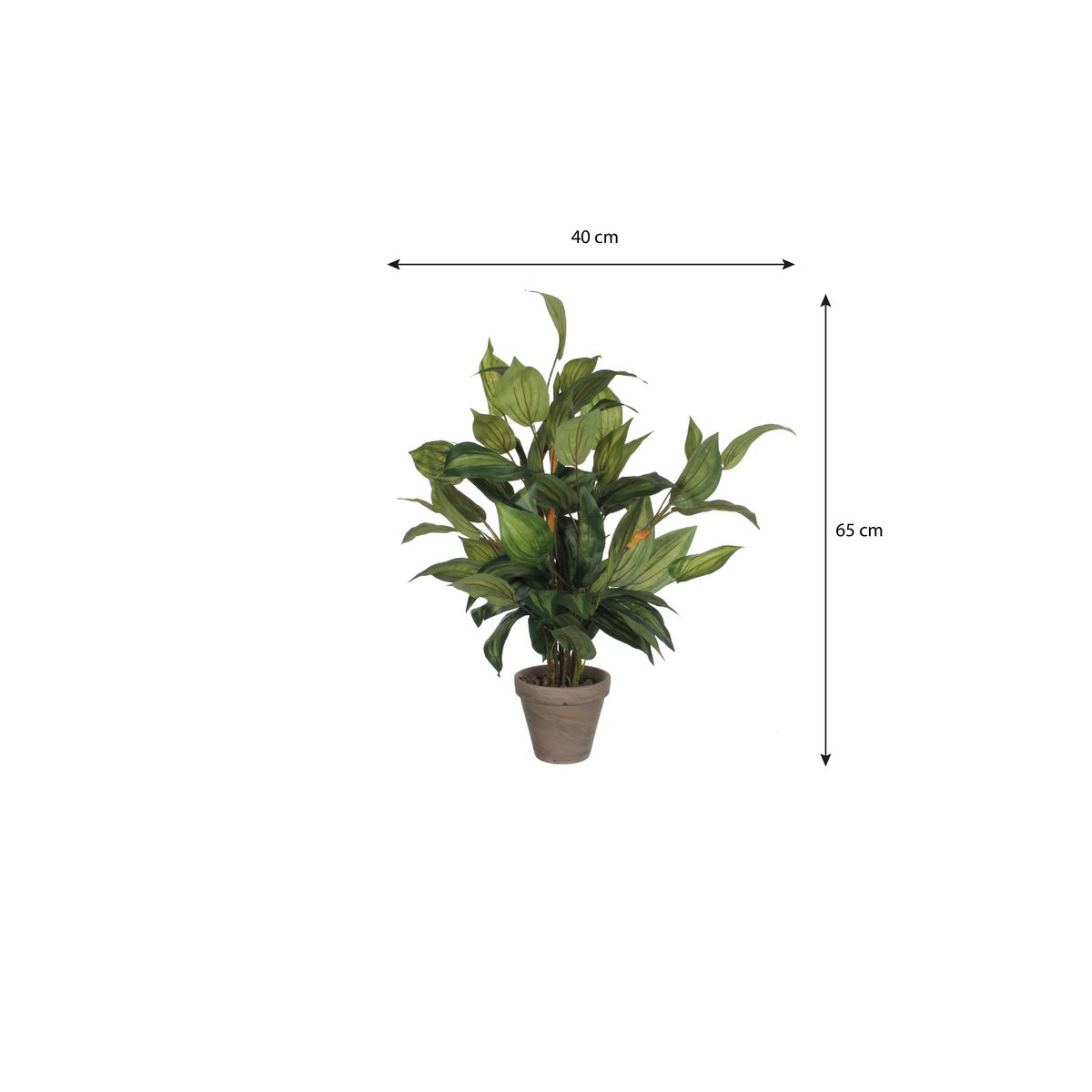 Hosta Kunstplant in Bloempot Stan - H65 x Ø40 cm - Groen-Mica Decorations-Ik Hout ervan.