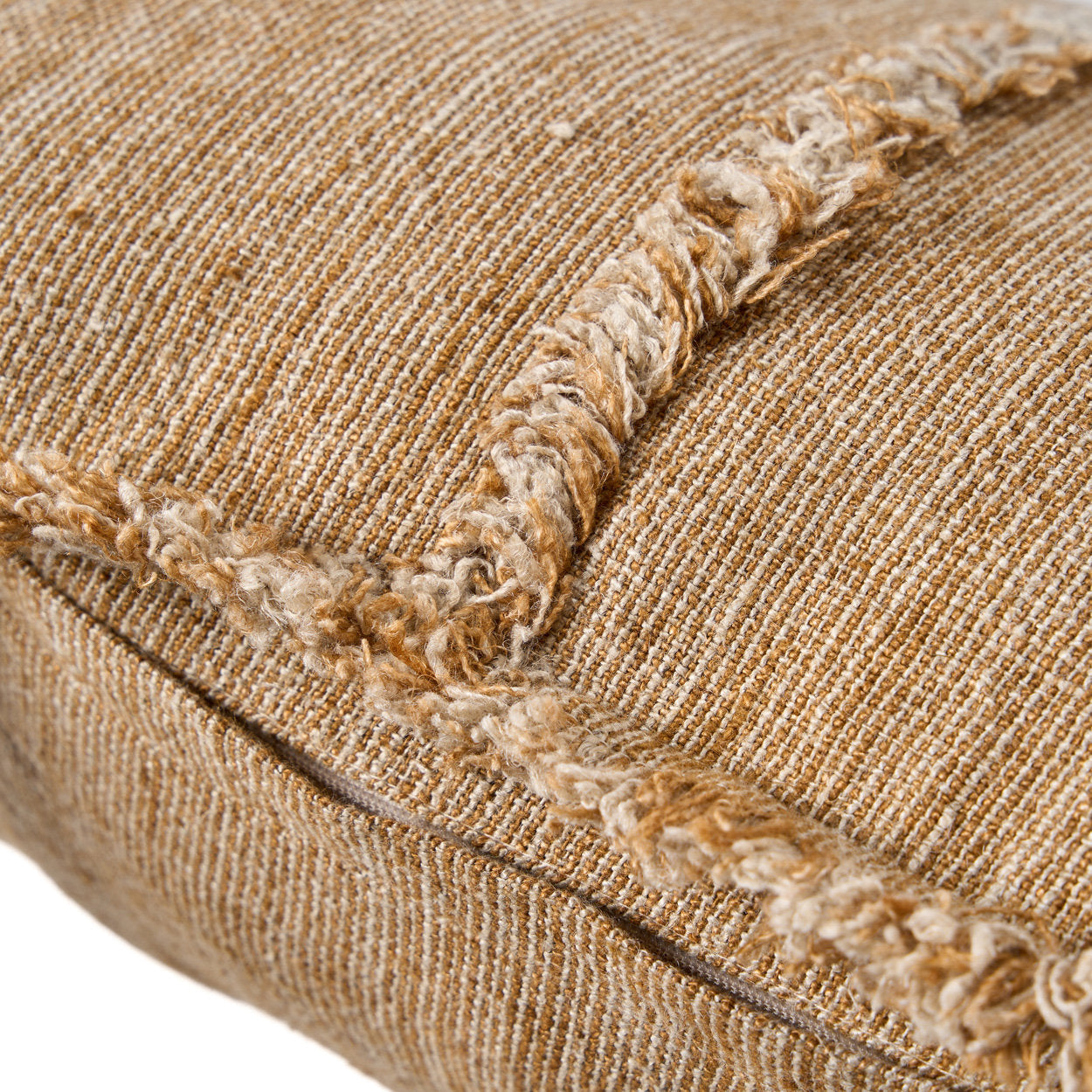 De Sahara kussenhoes met franje - naturel bruin - 50x50