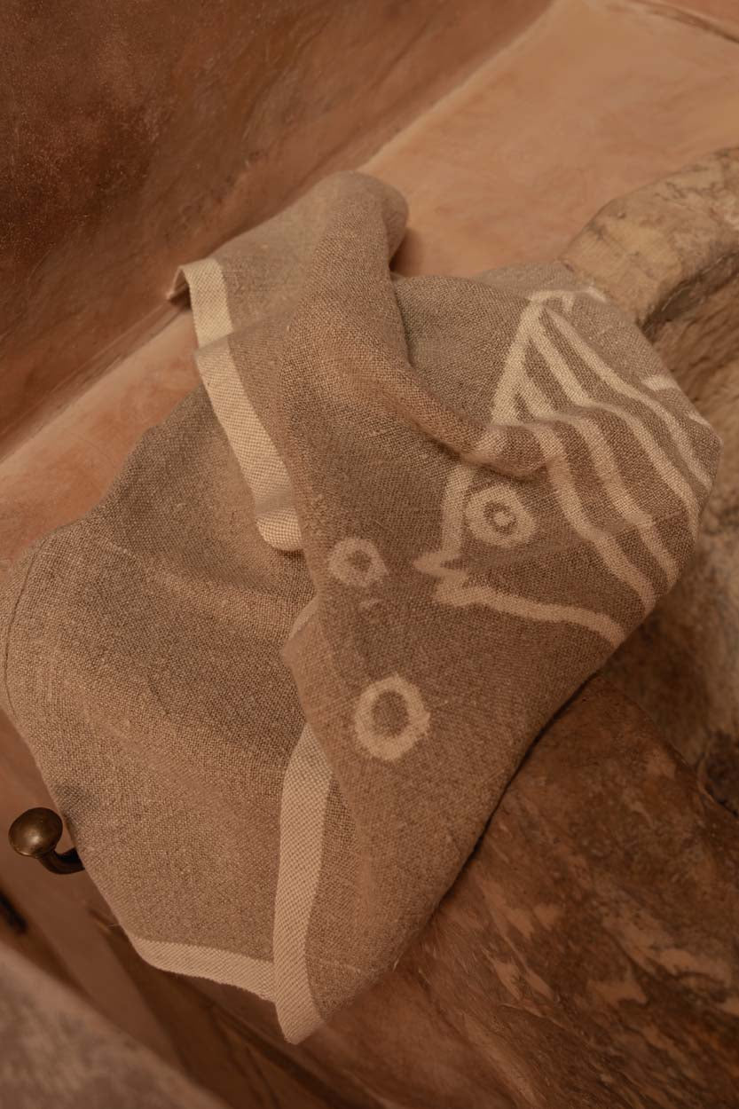 The Linen Fish Keukendoek - naturel wit - 50x70 cm