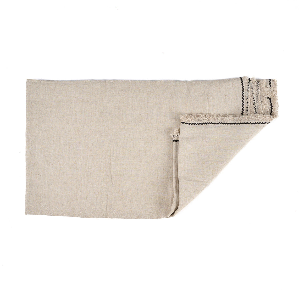 Toscaanse tafelkleed - naturel zwart - 150x300