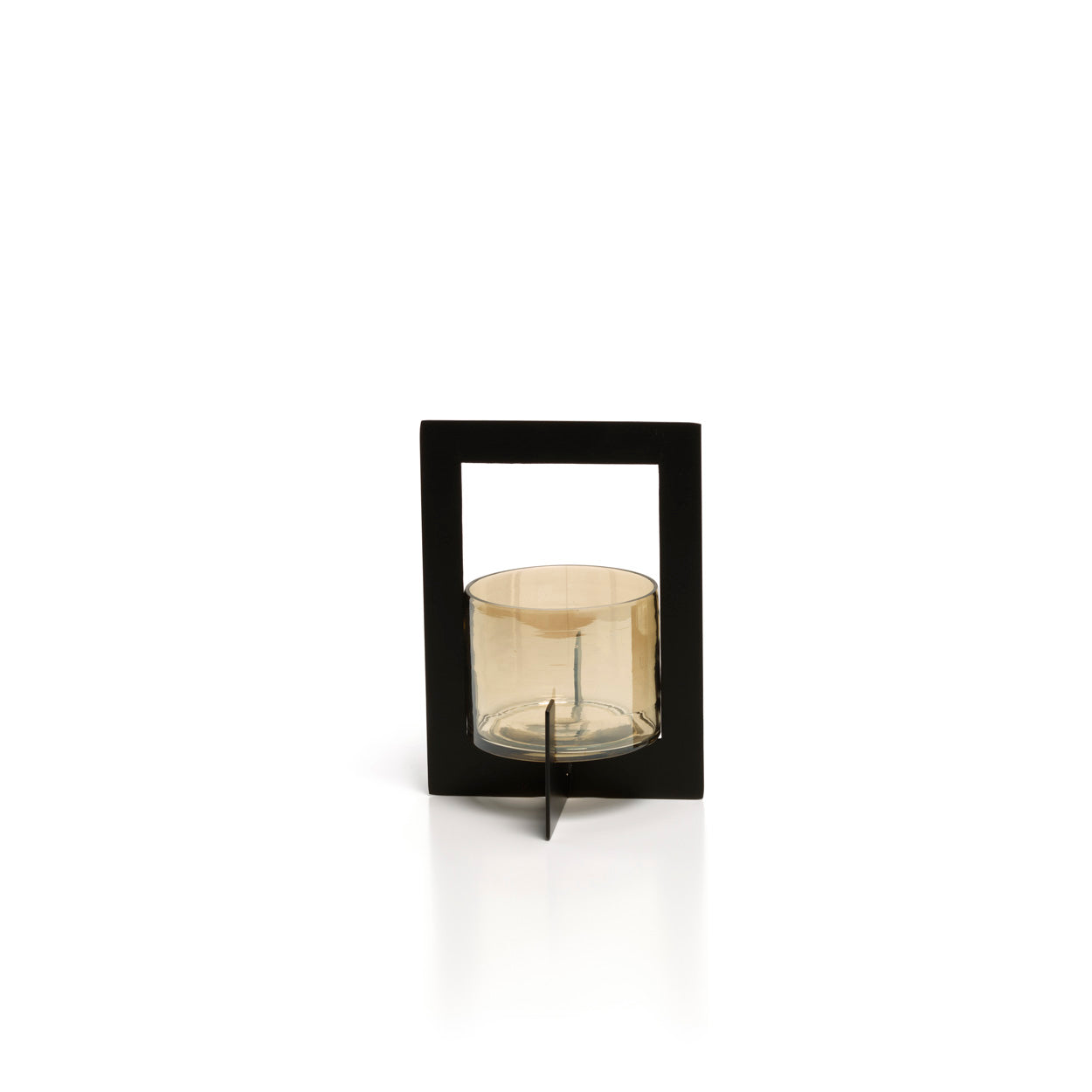 De Hurricane kandelaar met frame - zwart - M