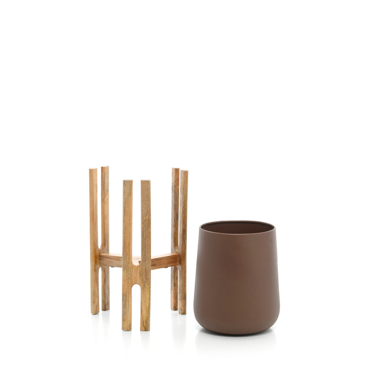 De Vertakte Wortel Plantenpot - Naturel Bruin - M