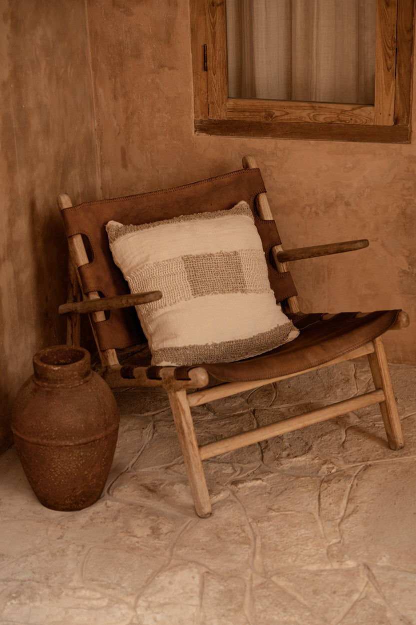 The Linen Threads kussenhoes - wit naturel