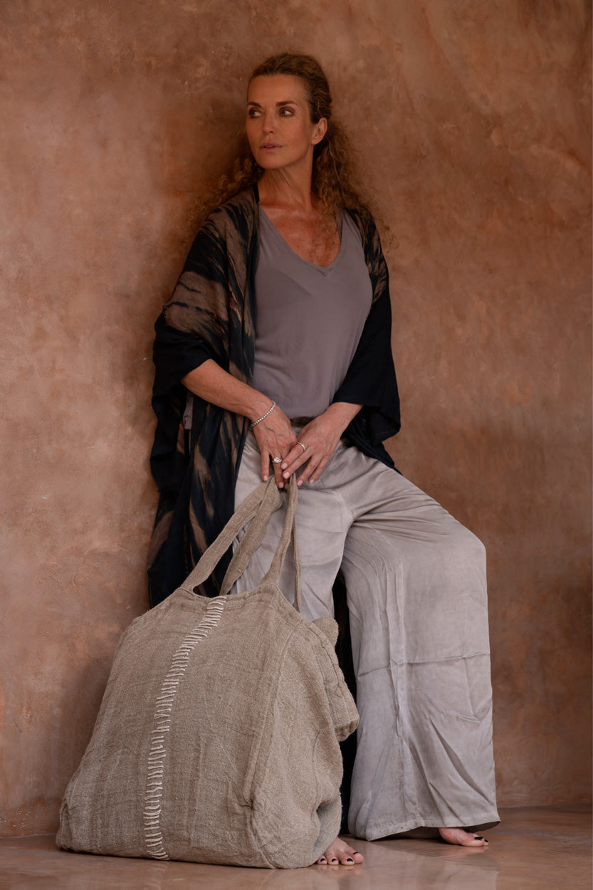 De Tote-ally linnen shopper - naturel