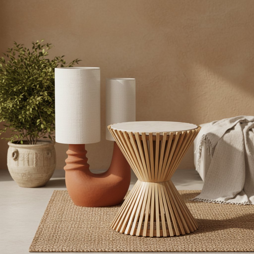 Infinity bijzettafel Hourglass-bijzettafel-Raw Materials-Ik Hout ervan.