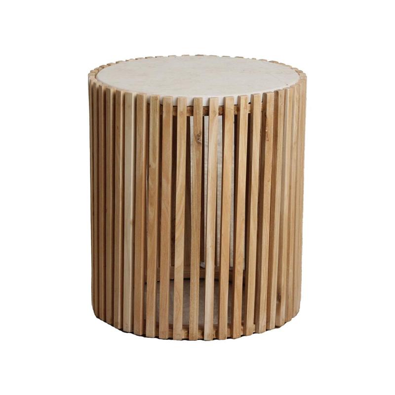 Infinity bijzettafel Round-bijzettafel-Raw Materials-Ik Hout ervan.