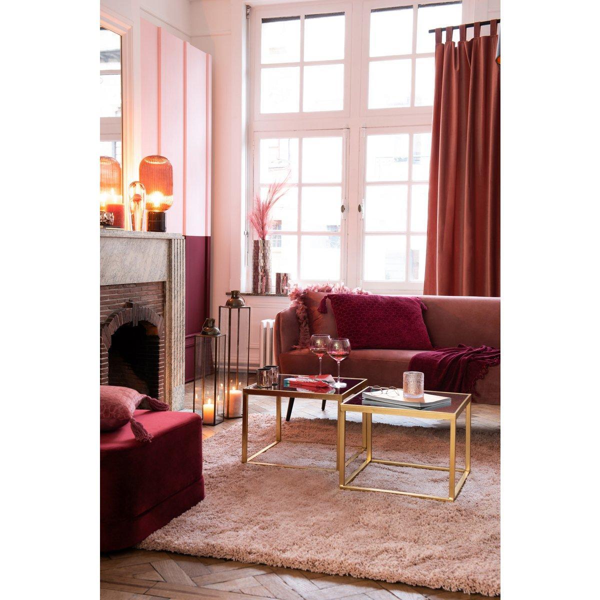 J-Line kussen Patroon Rechthoek - katoen - donkerrood-J-Line-Ik Hout ervan.