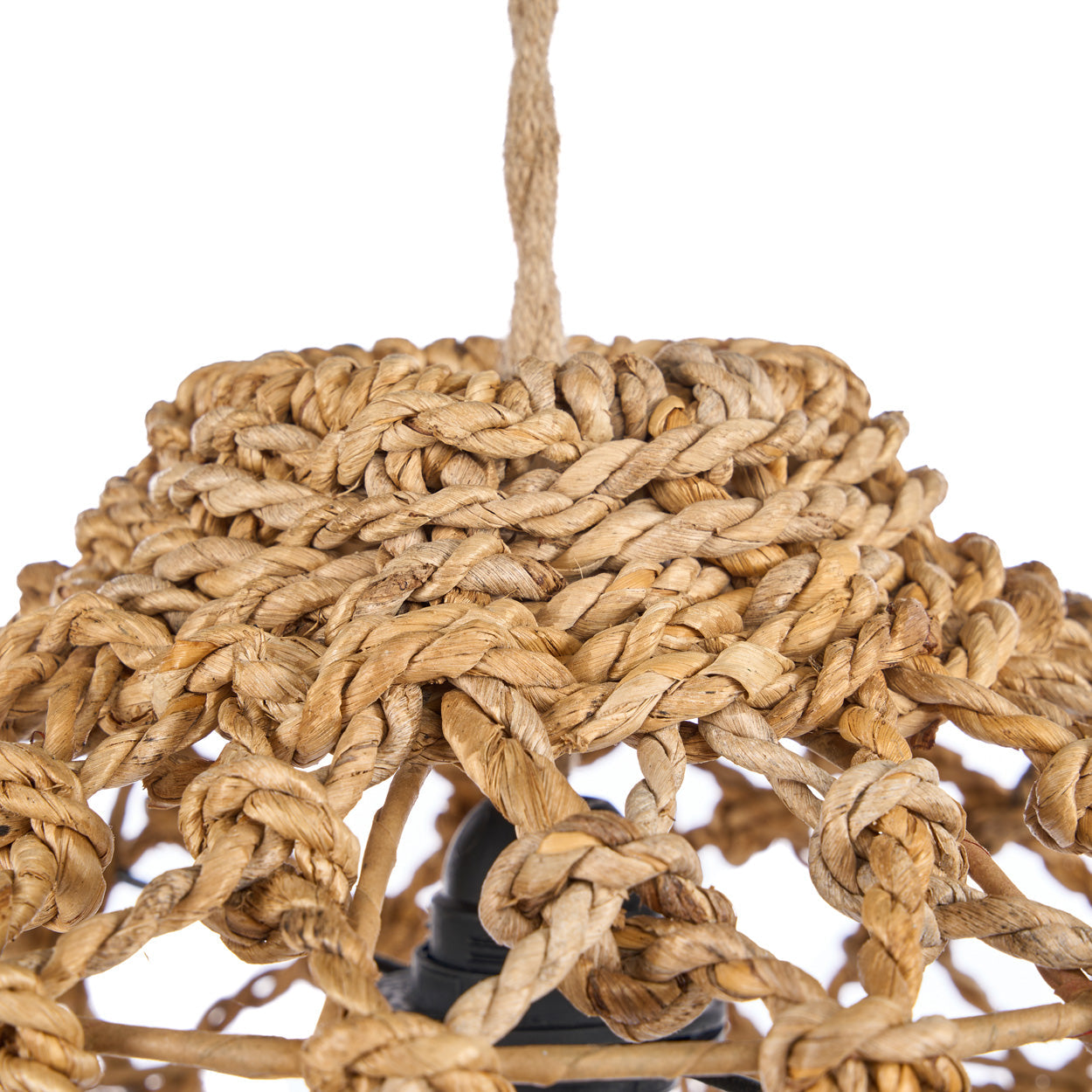 Detail van bananenblad hanglamp banara 35 cm