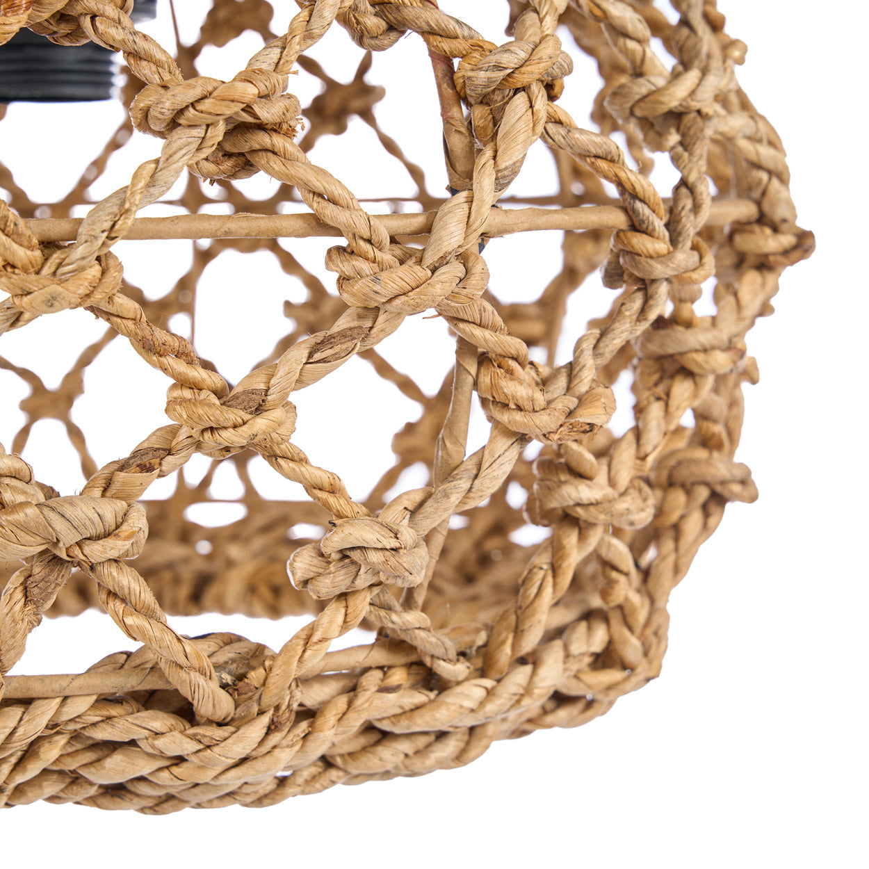 Zijaanzicht van bananenblad hanglamp banara 35 cm