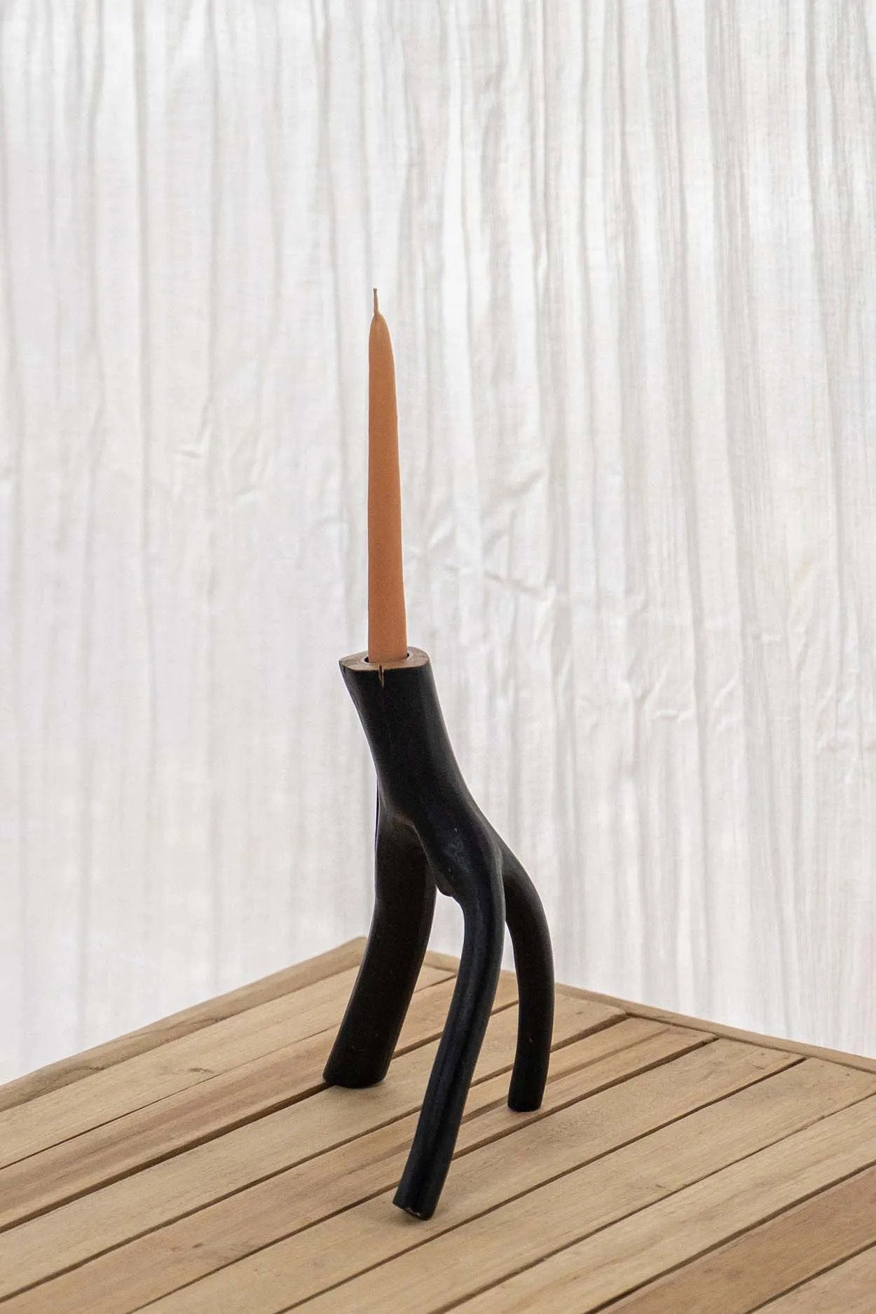 The Triple Twig Candle Holder - Zwart