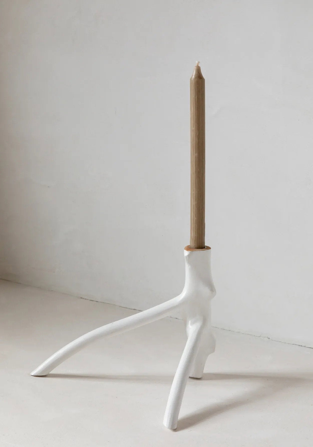 The Triple Twig Candle Holder - Wit