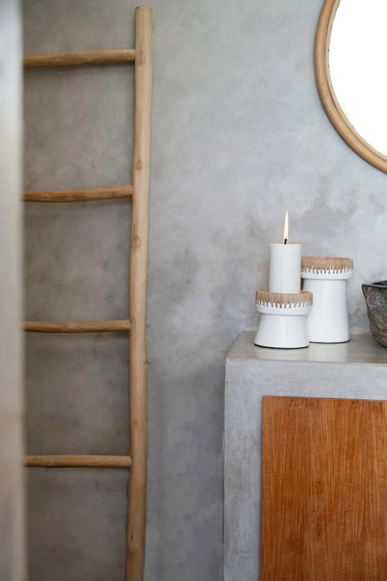 The Pretty Candle Holder - Wit Naturel - S