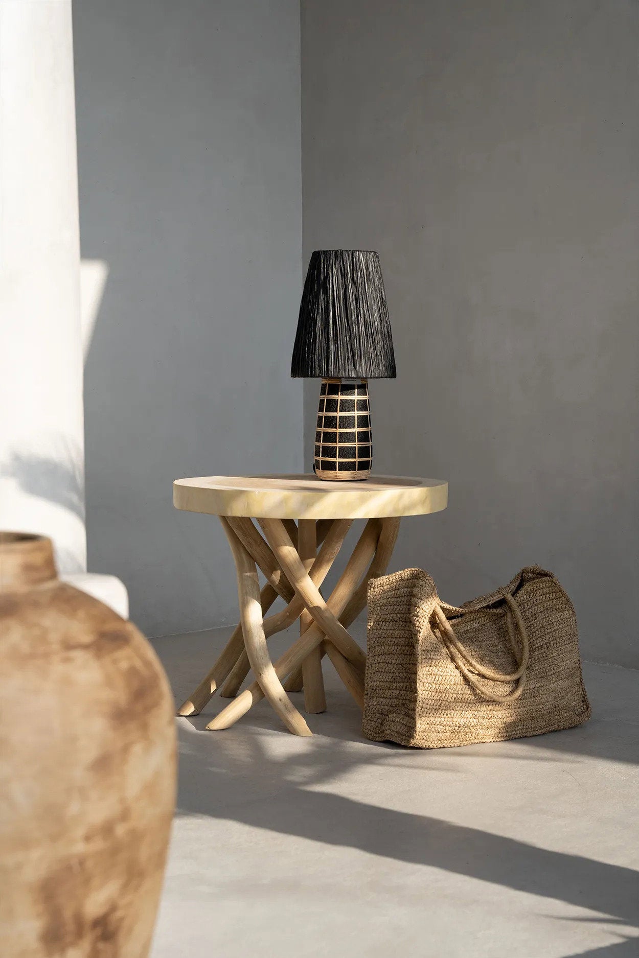 Rotan tafellamp Naxos