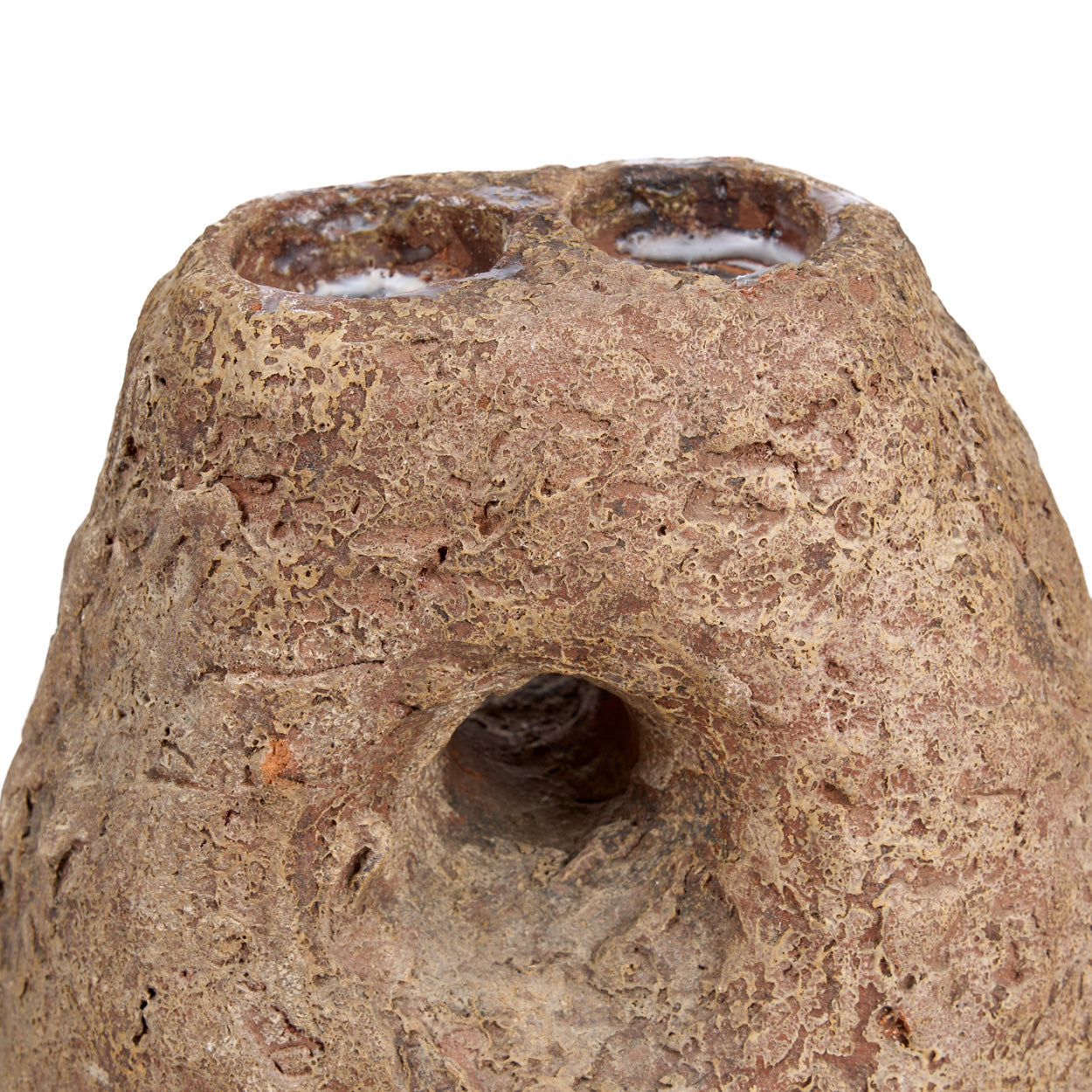 De Terra Totem kaarsenhouder - bruin