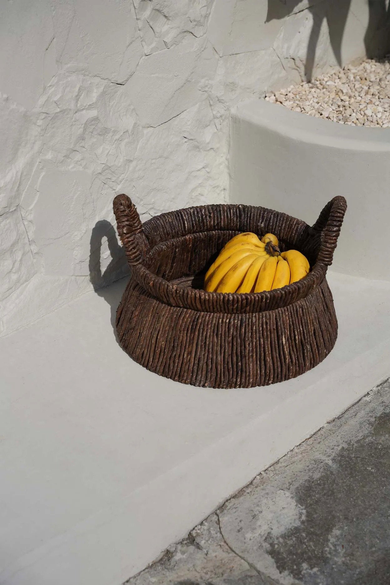 Bananenblad opbergmand Chizara 42 x 26.5 x 42 cm