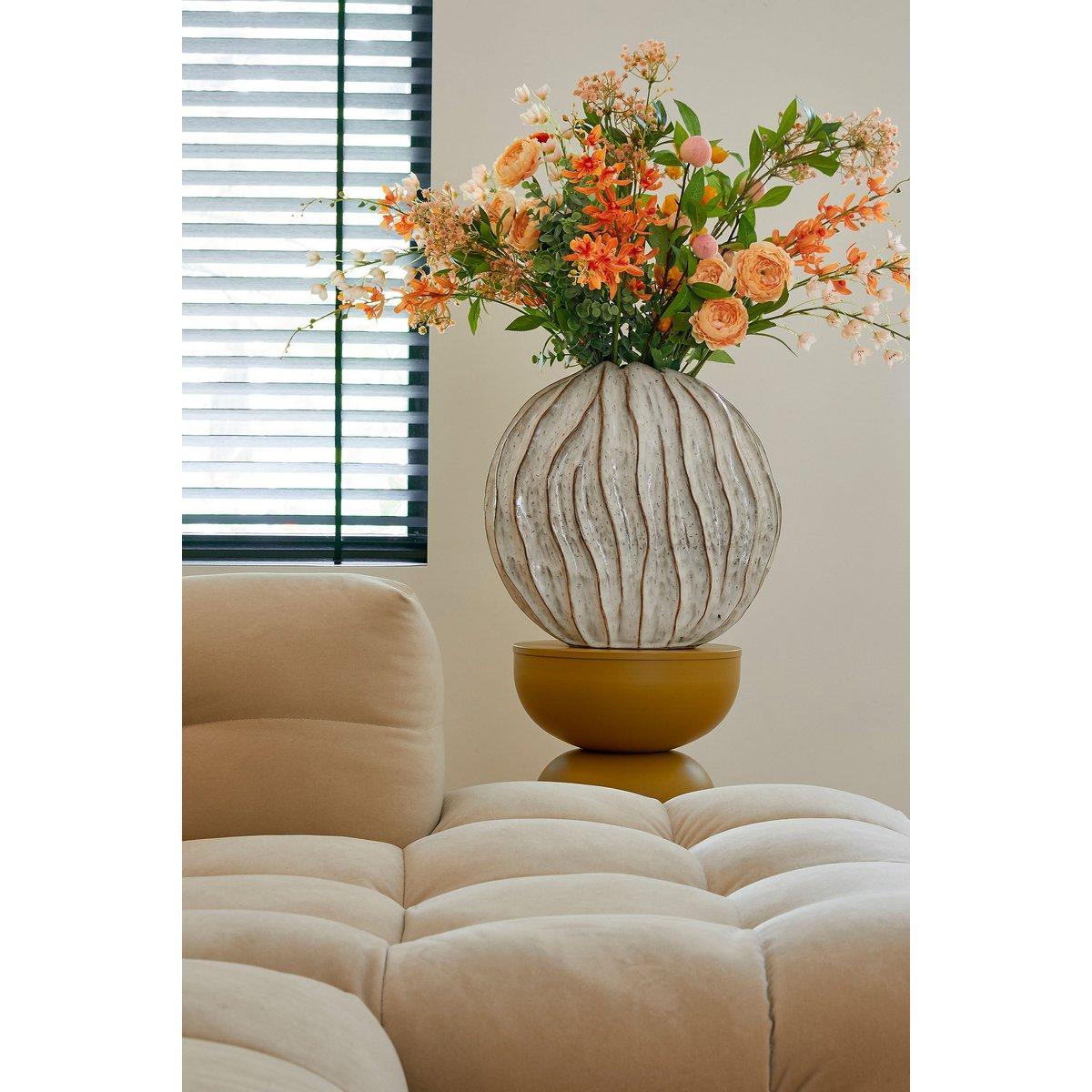 Jovi Vaas - L43 x B23 x H41 cm - Keramiek - Wit-vazen-Mica Decorations-Ik Hout ervan.