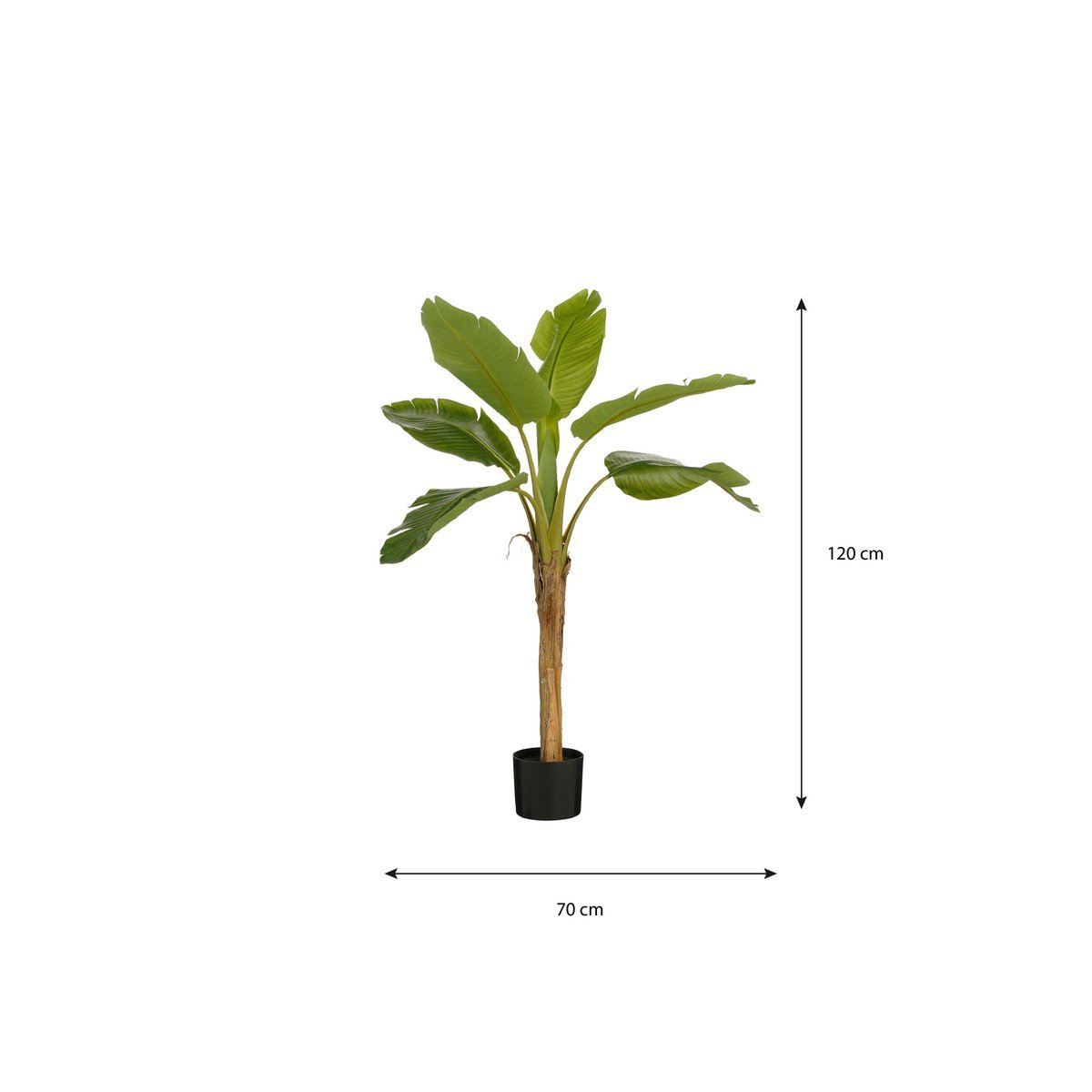 Kunst Bananenplant - H120 x Ø70 cm - Groen-Mica Decorations-Ik Hout ervan.