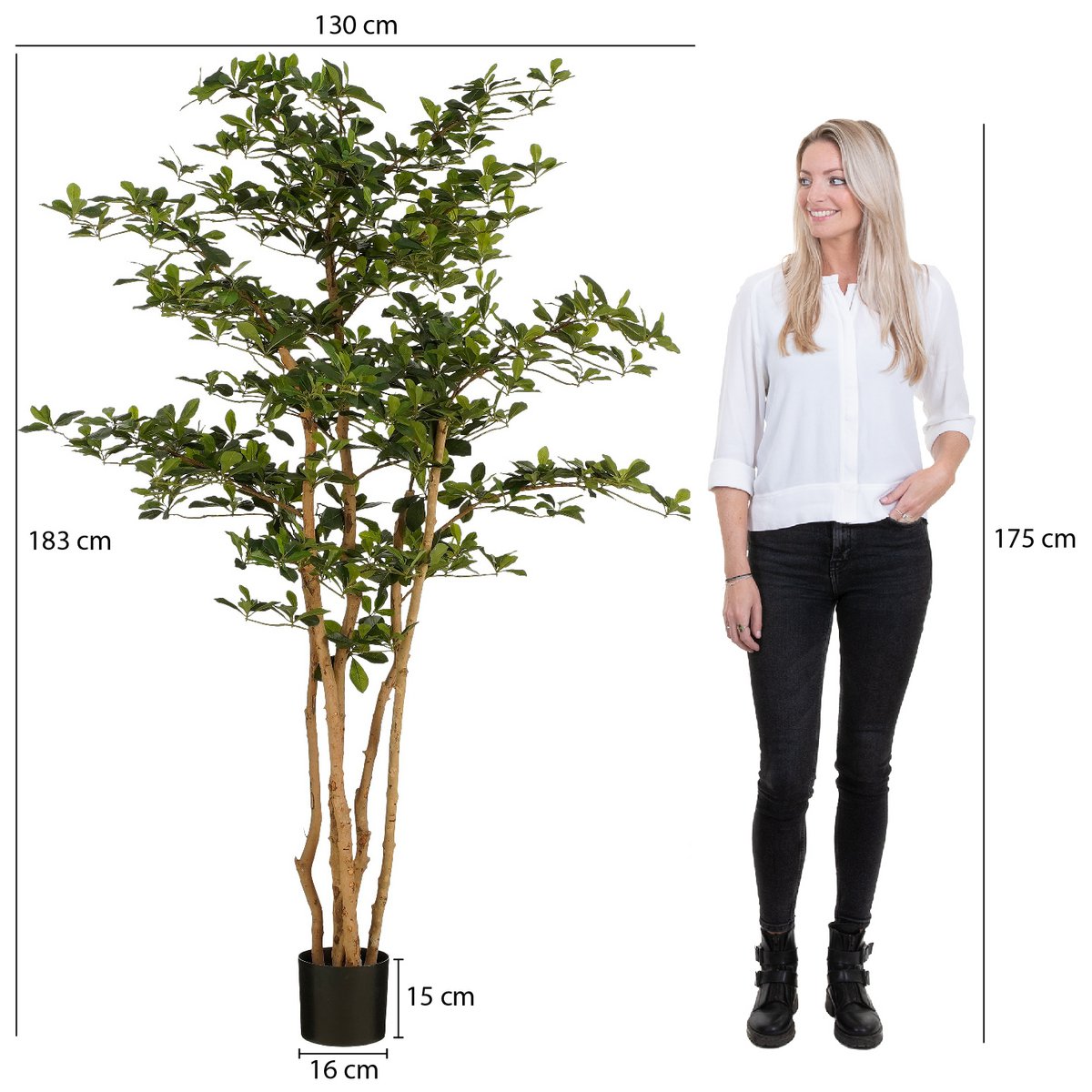 Kunstplant Olijfboom in Pot - H183 x Ø130 cm - Groen-Mica Decorations-Ik Hout ervan.