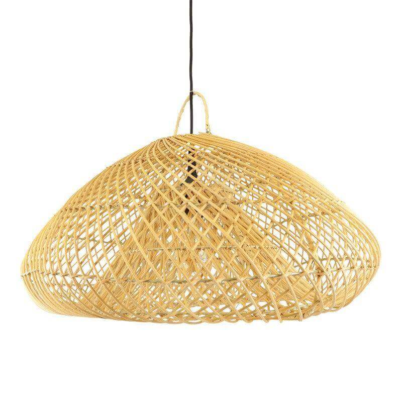 Lamp rotan Cezane hanglamp met afgeronde randen, elegante en duurzame keuze voor elk interieur.